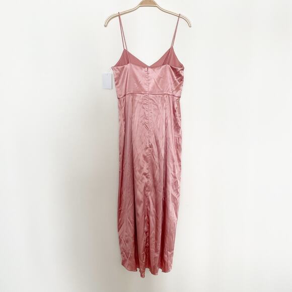 NWT AFTER SIX FAUX WRAP MIDI DRESS TULIP SKIRT Desert ROSE style 6828 6 - Picture 3 of 8